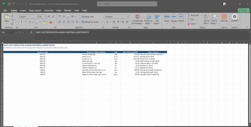 Plan2Takeoff: Structural BOQ & Cost Estimator – screenshot 7