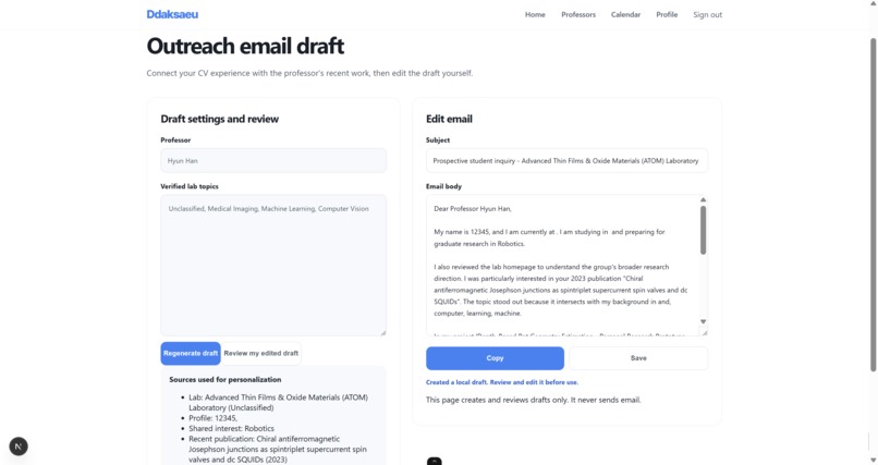 Graduate Outreach Assistant – screenshot 9