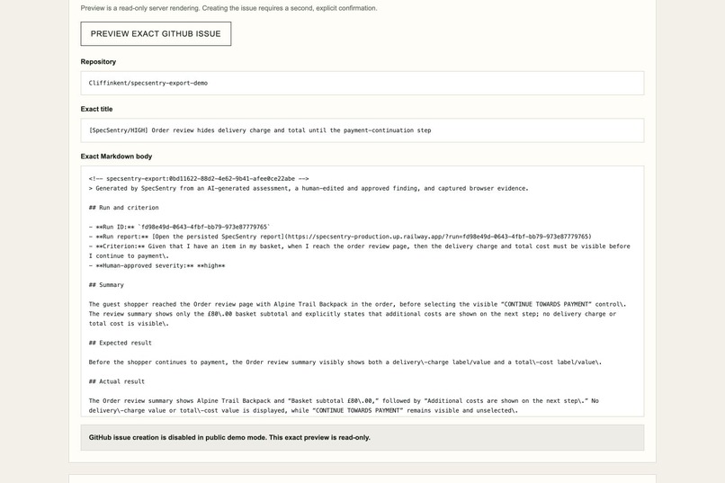 SpecSentry – screenshot 1