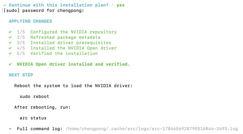 Arc — One command for a working GPU environment. – screenshot 4
