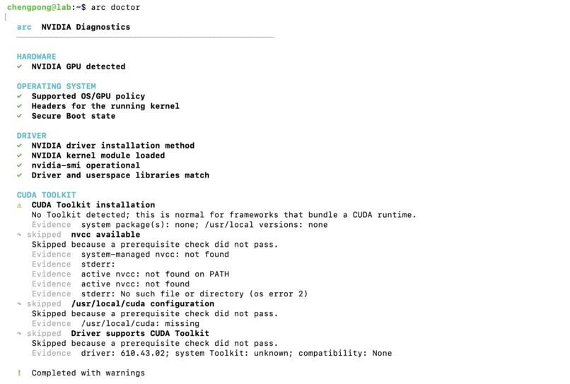 Arc — One command for a working GPU environment. – screenshot 6