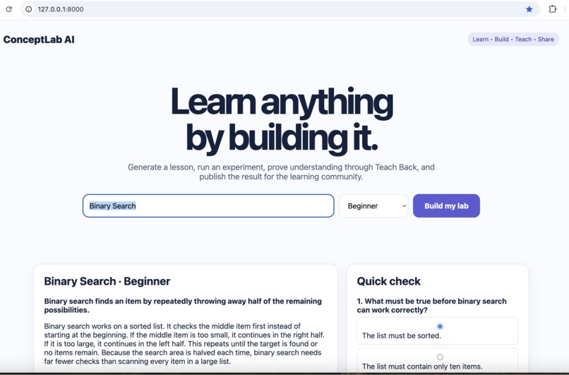 ConceptLab AI – screenshot 2