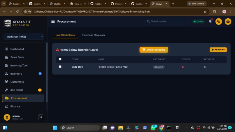Siyaya AI — The Intelligent Workshop Operating System – screenshot 1