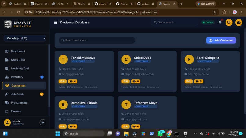 Siyaya AI — The Intelligent Workshop Operating System – screenshot 6