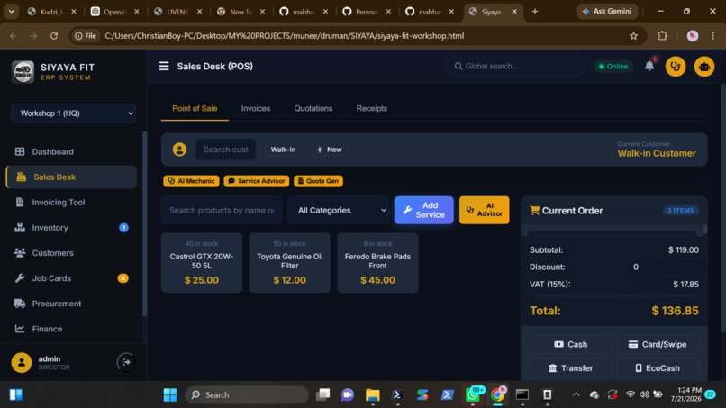 Siyaya AI — The Intelligent Workshop Operating System – screenshot 7