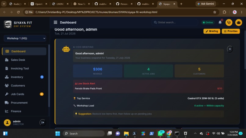 Siyaya AI — The Intelligent Workshop Operating System – screenshot 10
