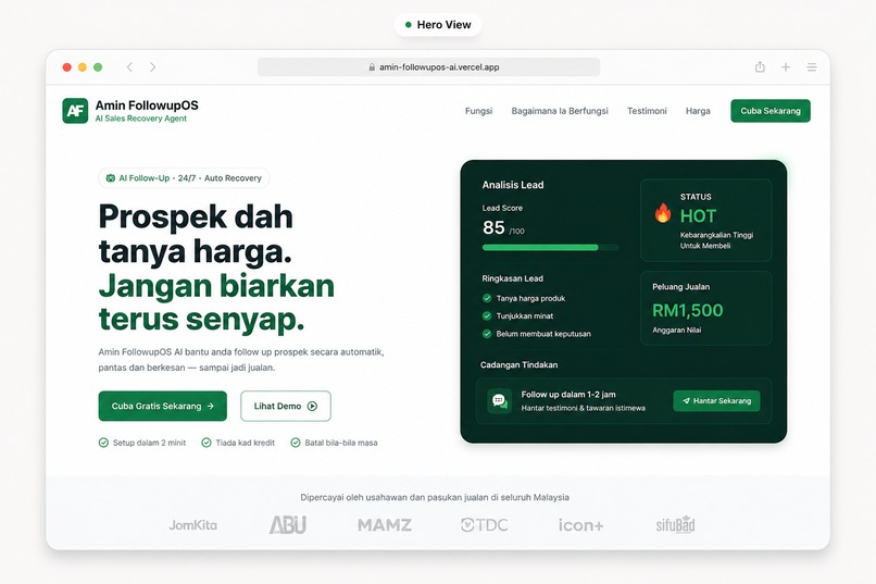 Amin FollowupOS AI – screenshot 1