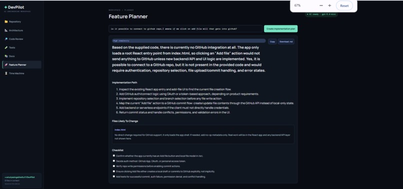 DevPilot – screenshot 3