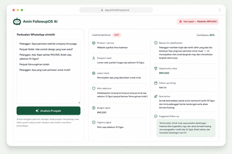 Amin FollowupOS AI – screenshot 3
