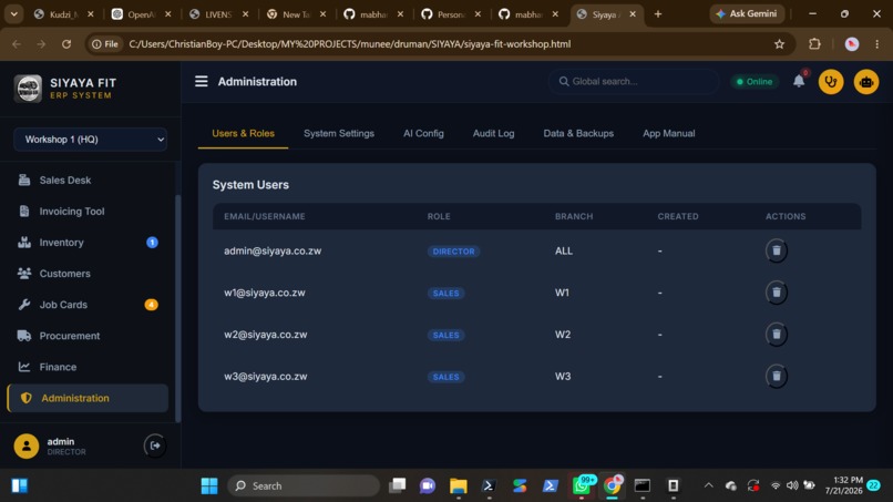Siyaya AI — The Intelligent Workshop Operating System – screenshot 12