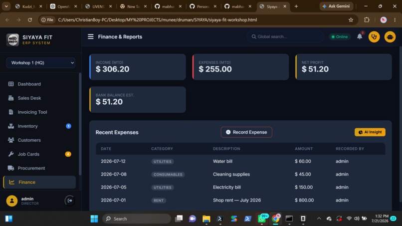 Siyaya AI — The Intelligent Workshop Operating System – screenshot 13
