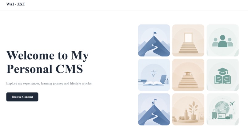 Personal CMS – screenshot 1