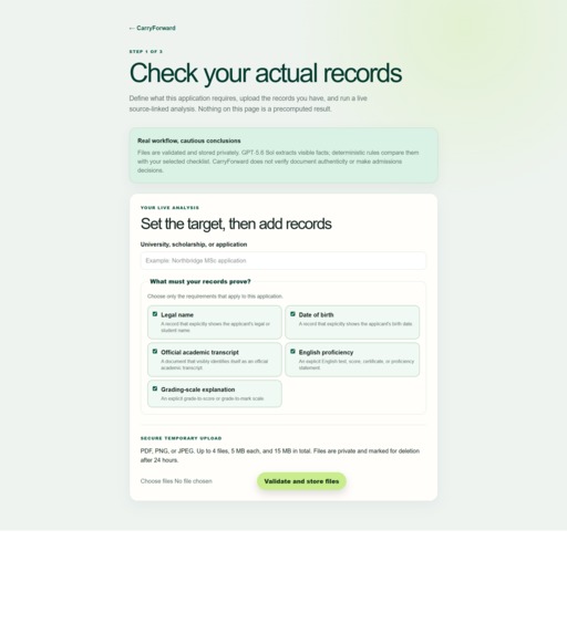 CarryForward – screenshot 2
