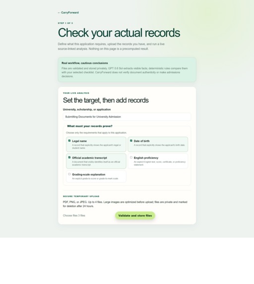 CarryForward – screenshot 3