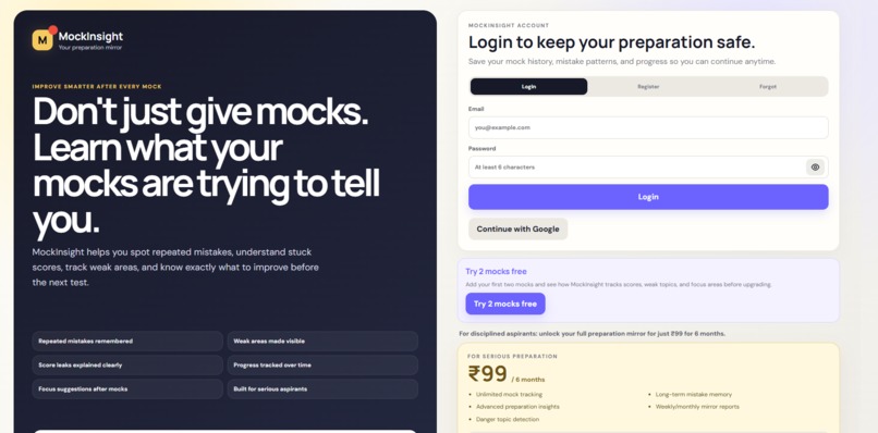 MockInsight – screenshot 1