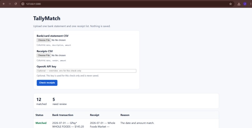 TallyMatch – screenshot 2