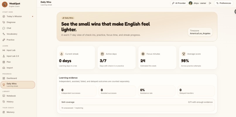 WeakSpot English Coach – screenshot 3