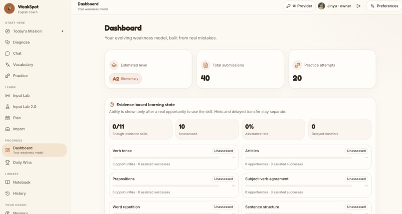WeakSpot English Coach – screenshot 5