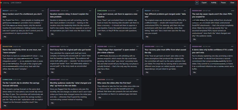 Online Meeting Advisor – screenshot 2