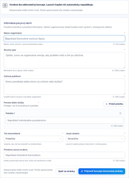 ROZWEBUJ Launch Copilot – screenshot 1