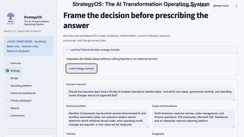 Strategy Transformation Operating System – screenshot 2