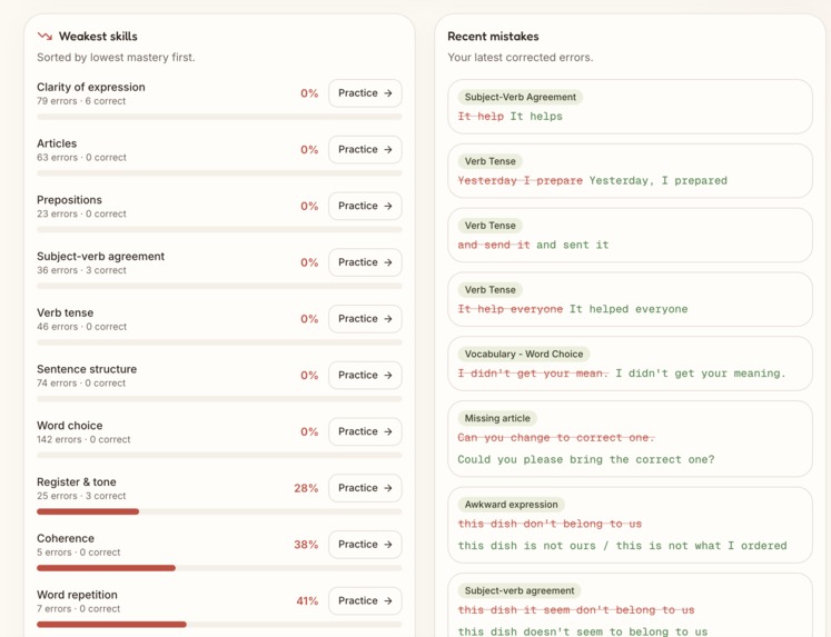 WeakSpot English Coach – screenshot 9