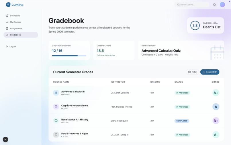 Lumina - AI-Powered LMS – screenshot 2