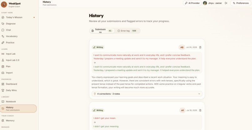 WeakSpot English Coach – screenshot 12
