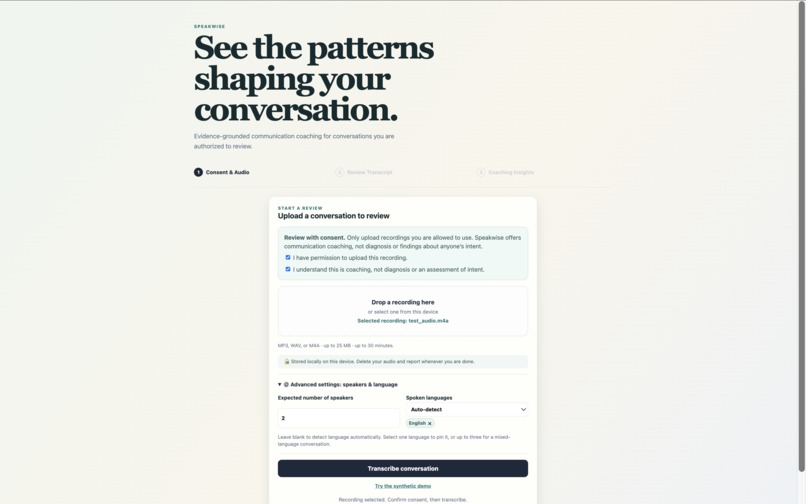 Speakwise – screenshot 1