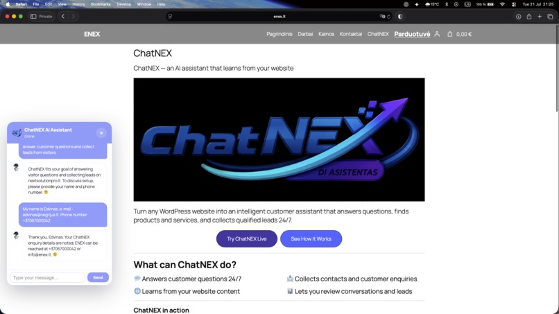 ChatNEX – screenshot 2