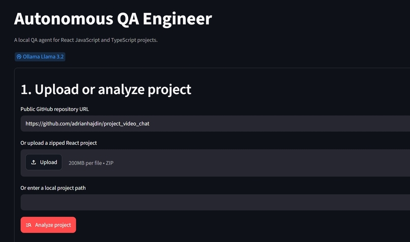 TestingAgent – screenshot 2