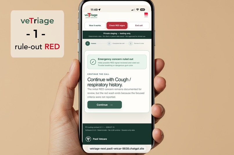 veTriage—Safety-First Vet Phone Triage PWA Built in a Week – screenshot 5