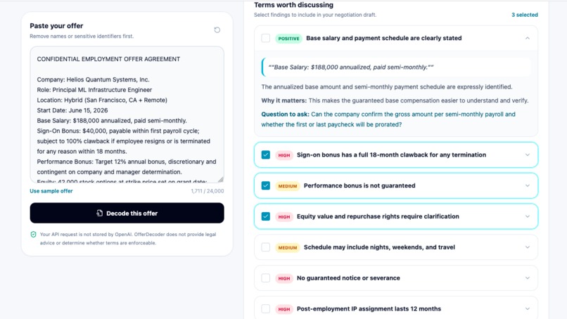 OfferDecoder – screenshot 3