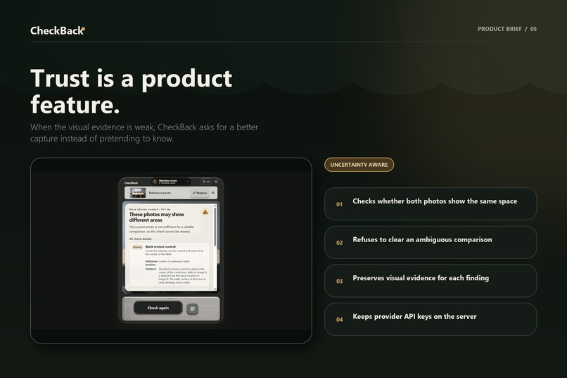 CheckBack – screenshot 1