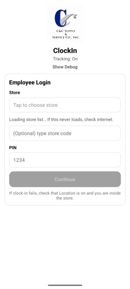 Clockin Mobile – screenshot 1