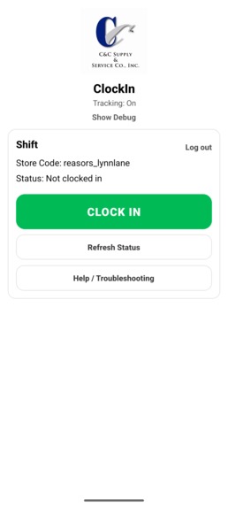 Clockin Mobile – screenshot 2