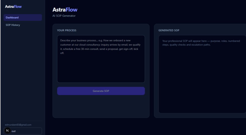 AstraFlow SOP generator – screenshot 3