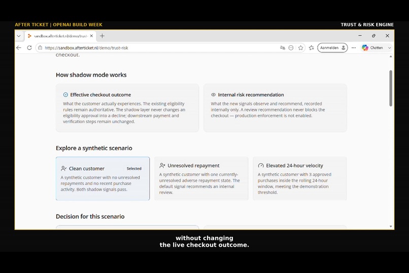 After Ticket Trust & Risk Engine – screenshot 3