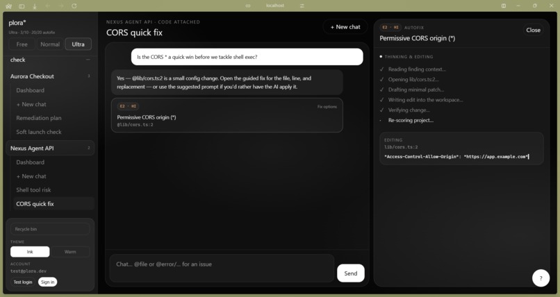 Plora - Vibe Code Security Auditor – screenshot 3