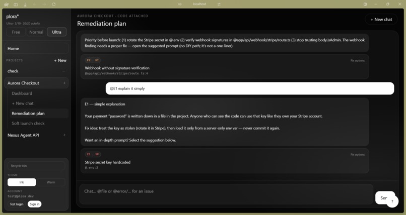 Plora - Vibe Code Security Auditor – screenshot 5