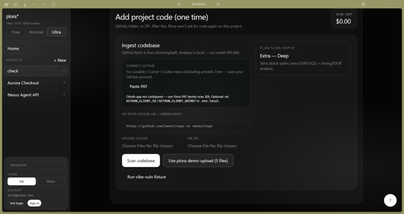 Plora - Vibe Code Security Auditor – screenshot 6