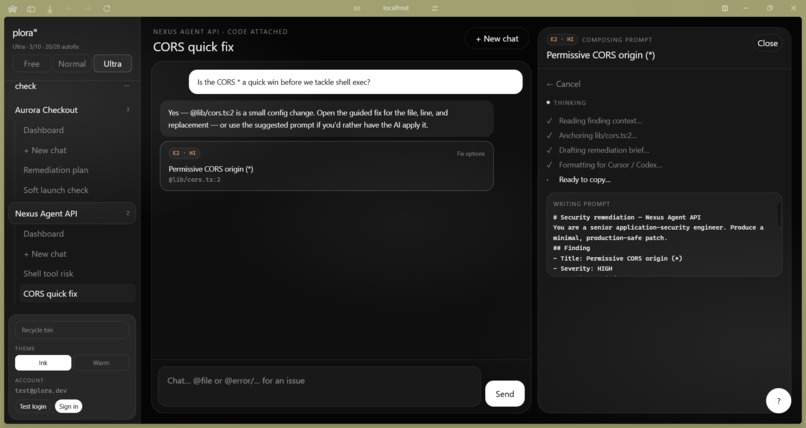 Plora - Vibe Code Security Auditor – screenshot 8