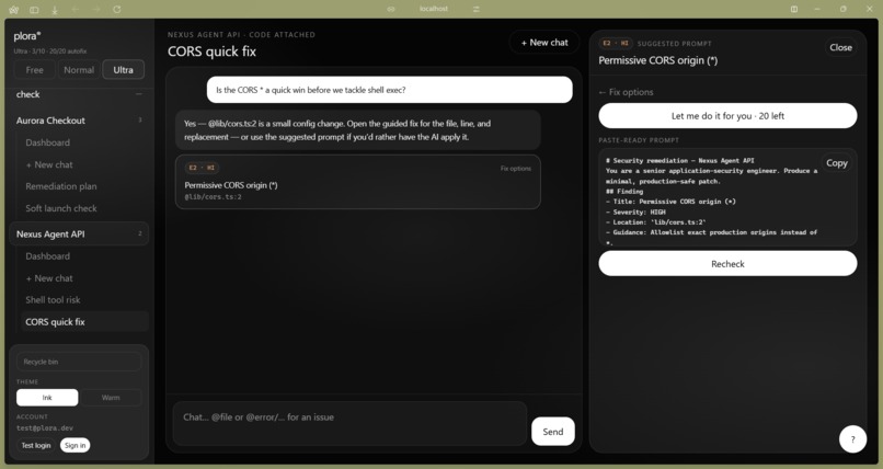 Plora - Vibe Code Security Auditor – screenshot 10
