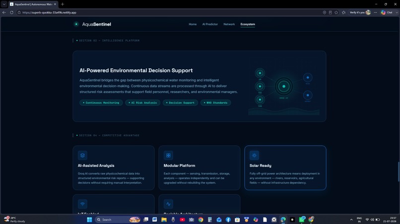 Intelligent Water Decision Support Platform (AquaSentinel) – screenshot 8