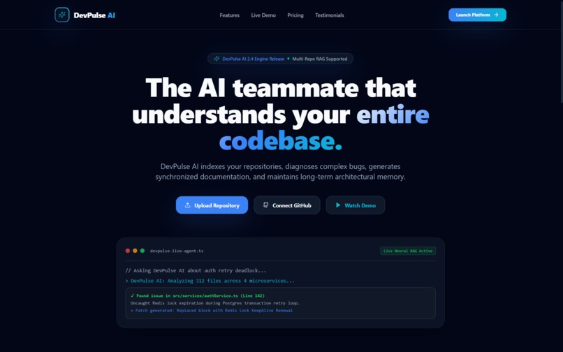 DevPulse – screenshot 1