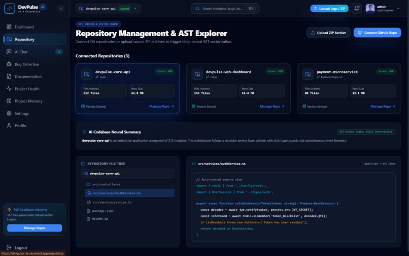 DevPulse – screenshot 2