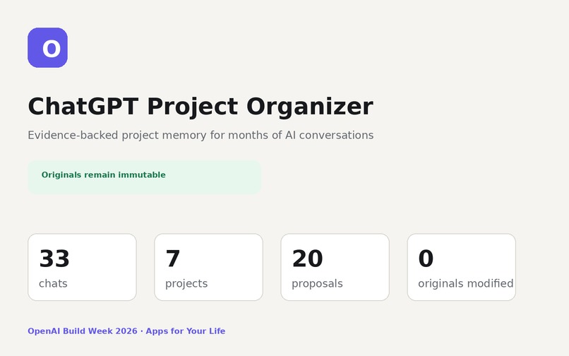 ChatGPT Project Organizer – screenshot 1