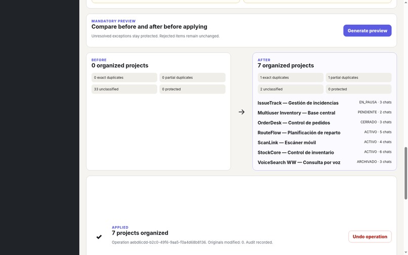 ChatGPT Project Organizer – screenshot 5