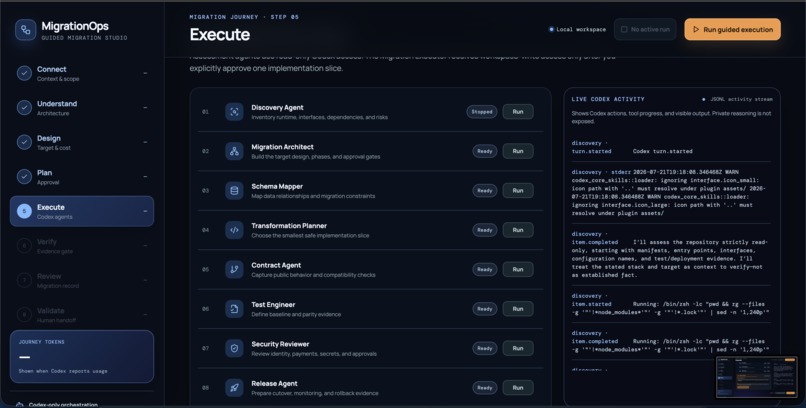 MigrationOps – screenshot 2