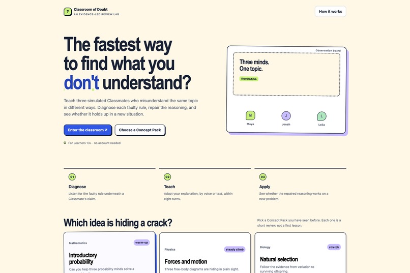 Classroom of Doubt – screenshot 1